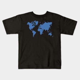 Blue mappemonde Kids T-Shirt